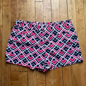 Gap pink and blue printed canvas geometric shorts